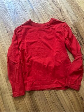 Cat & Jack Red Long-Sleeve Crewneck Tee